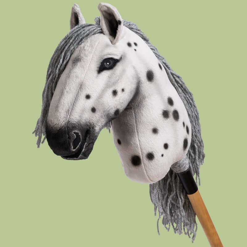 Realistic Dapple Hobby Horse on a Stick Appaloosa Hobbyhorse for Kids 