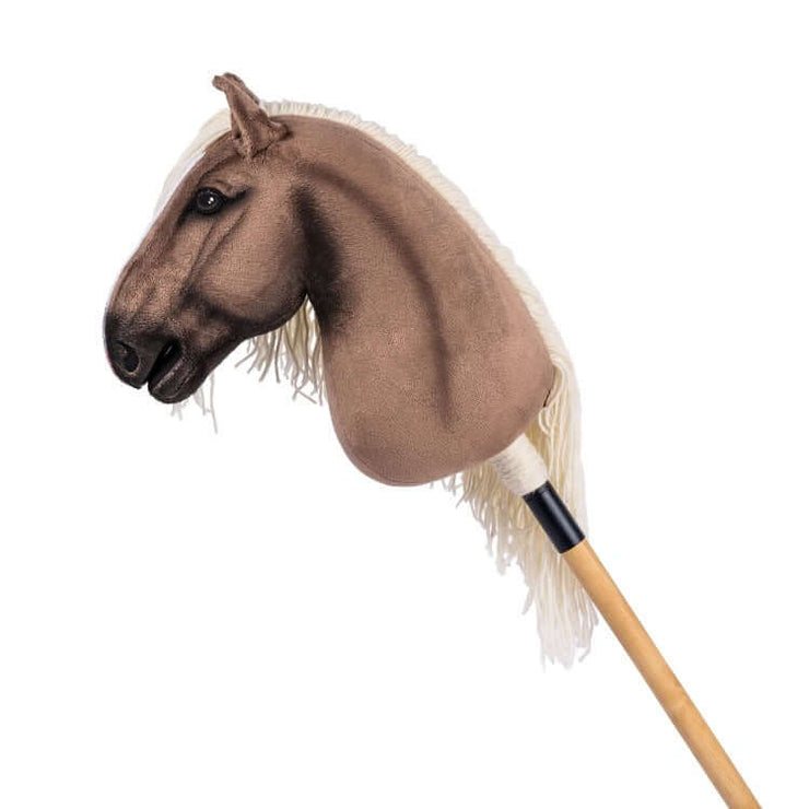 Black hobby horse on a stick Friesian hobbyhorse Stick horse with bridle