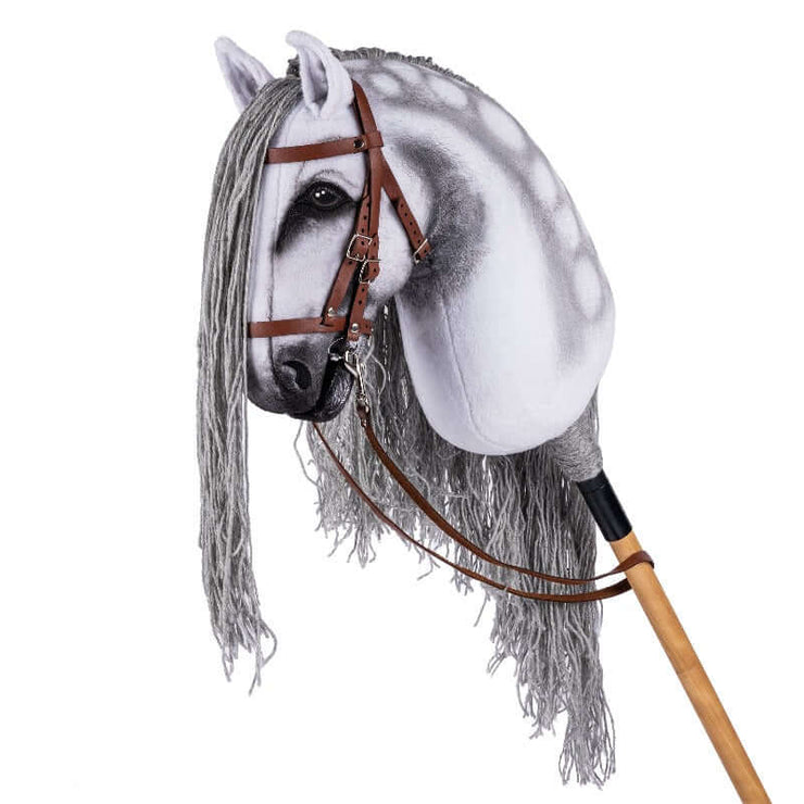 Snaffle bridle for PRO hobby horse Size: M, L, XL Color: Brown
